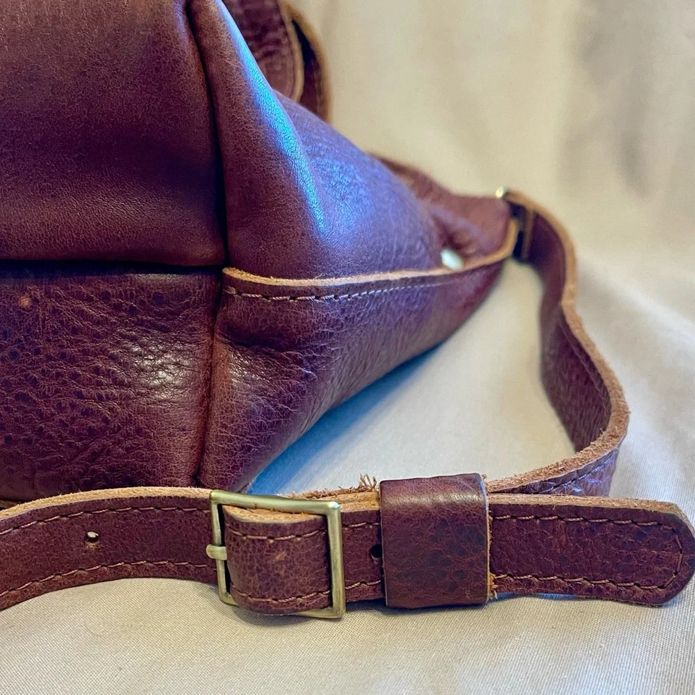Portland Leather Crossbody Mini in Nutmeg with Leather Tassel - Picture 10 of 13